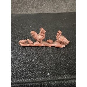 Vintage Antique Plastic Rooster Chicken Hen And Chicks